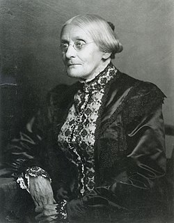 Susan B. Anthony posing